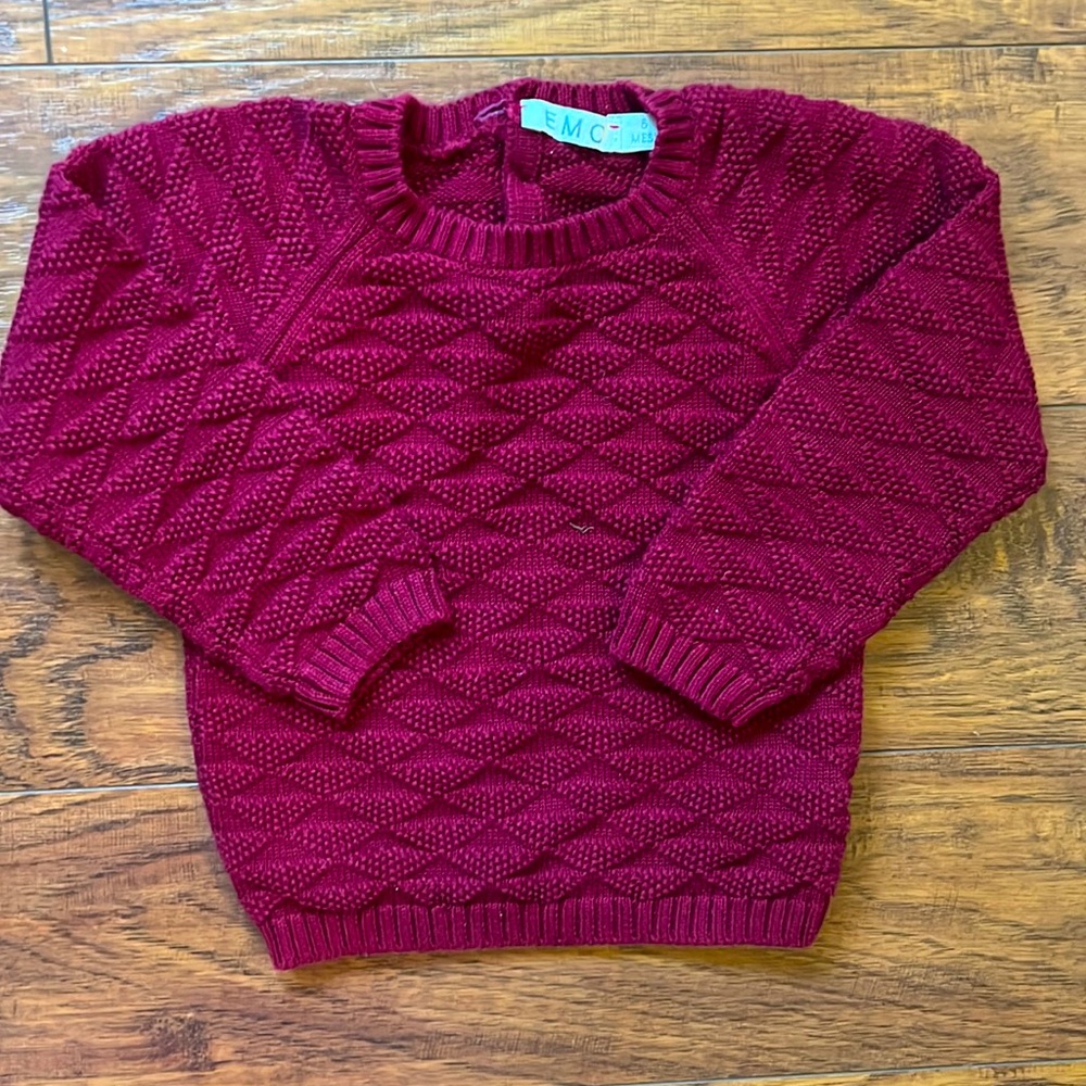 EMC cranberry sweater